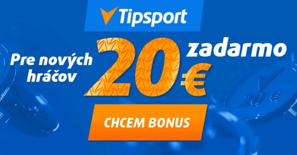 Kliknite sem a získate registračný bonus od Tipsportu 20 EUR!