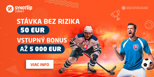 Stavte si v Synottipe až za 50 eur bez rizika!