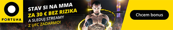 Kliknite SEM a sledujte UFC naživo cez Fortuna TV