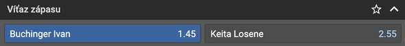 Tipnite si výsledok zápasu Ivan Buchinger vs. Losene Keita na Tipsporte!