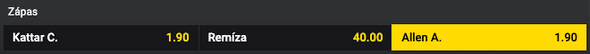Stavte si na výsledok zápasu Kattar vs. Allen vo Fortune!