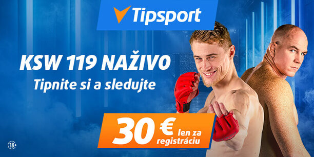 Tipnite si a&nbsp;sledujte KSW 119 naživo na&nbsp;Tipsporte!